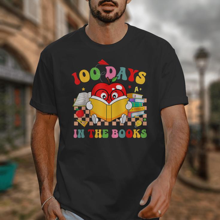 Groovy 100 Days In The Books Reading 100th Day Of School Unisex T-Shirt Groovy 100 Days In The Books Reading 100th Day Of School Unisex T-Shirt