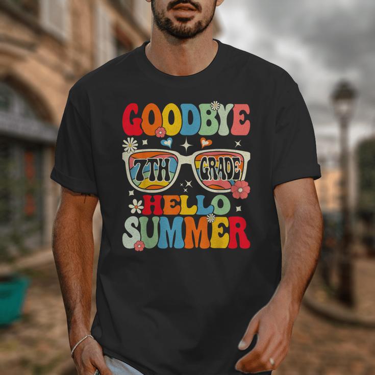 Groovy Goodbye 7th Grade Graduation Hello Summer Kids Unisex T-Shirt