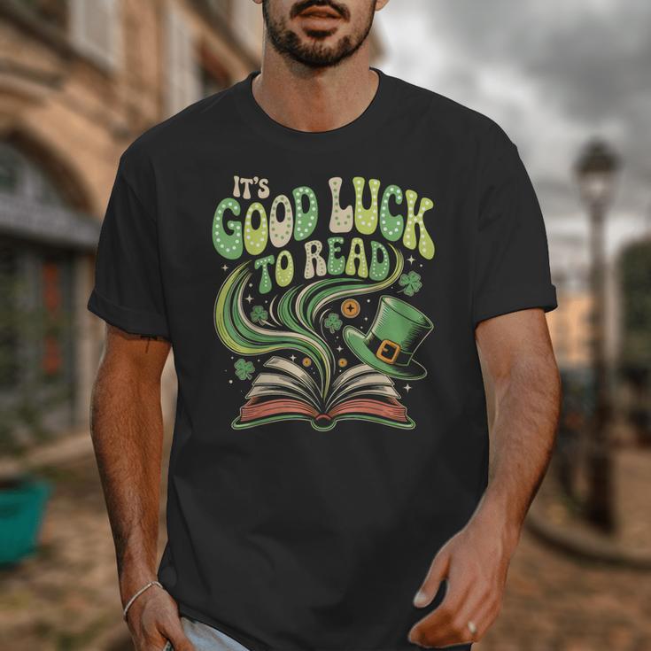Groovy It's Good Luck To Read St Patrick's Day Book Lucky Unisex T-Shirt Groovy It's Good Luck To Read St Patrick's Day Book Lucky Unisex T-Shirt