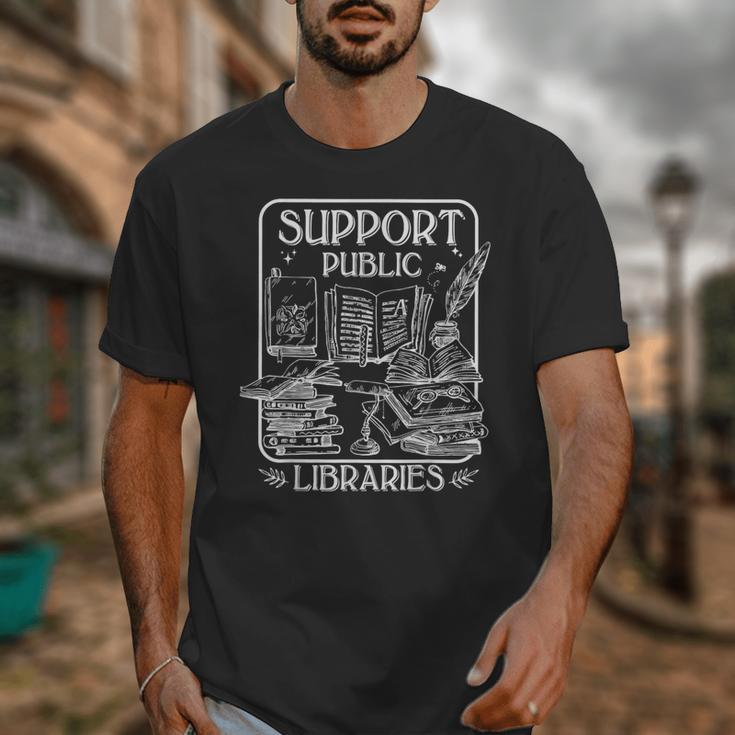 Groovy Support Your Local Library Book Reader Lover Bookworm Unisex T-Shirt
