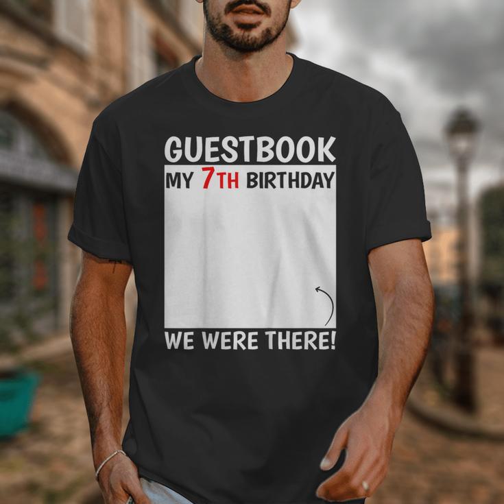 Guestbook 7th Birthday 7 Year Old Born 2018 Bday Unisex T-Shirt