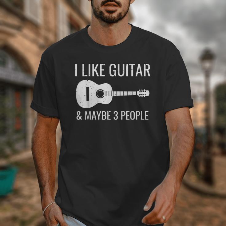 I Like Guitar & Maybe 3 People Music Introvert Guitar Unisex T-Shirt