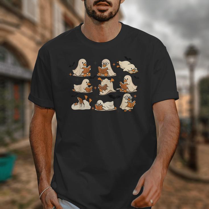 Halloween Ghost Book Lover Unisex T-Shirt