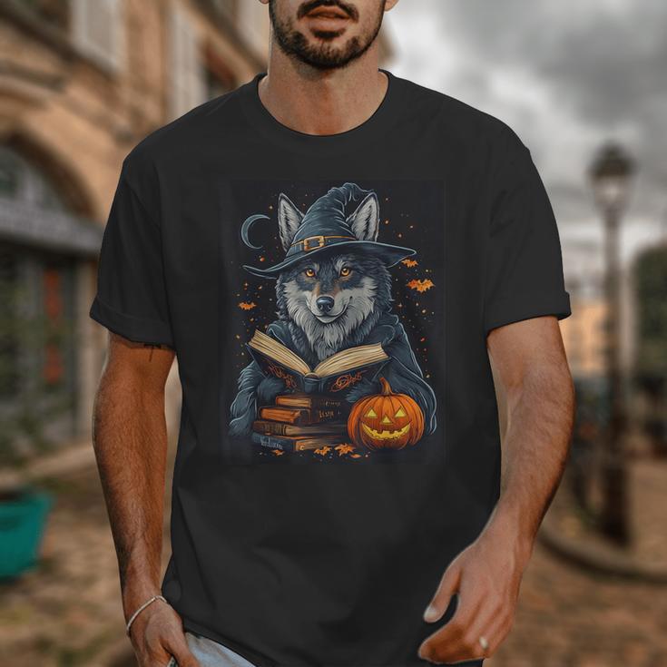 Halloween Girls Boys Cute Wolf Book Pumpkin Kids Halloween Unisex T-Shirt