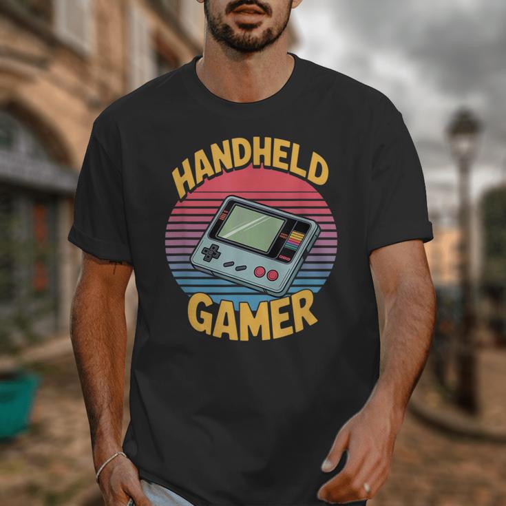 Handheld Gamer Retro Portable Console Nostalgia Unisex T-Shirt Handheld Gamer Retro Portable Console Nostalgia Unisex T-Shirt