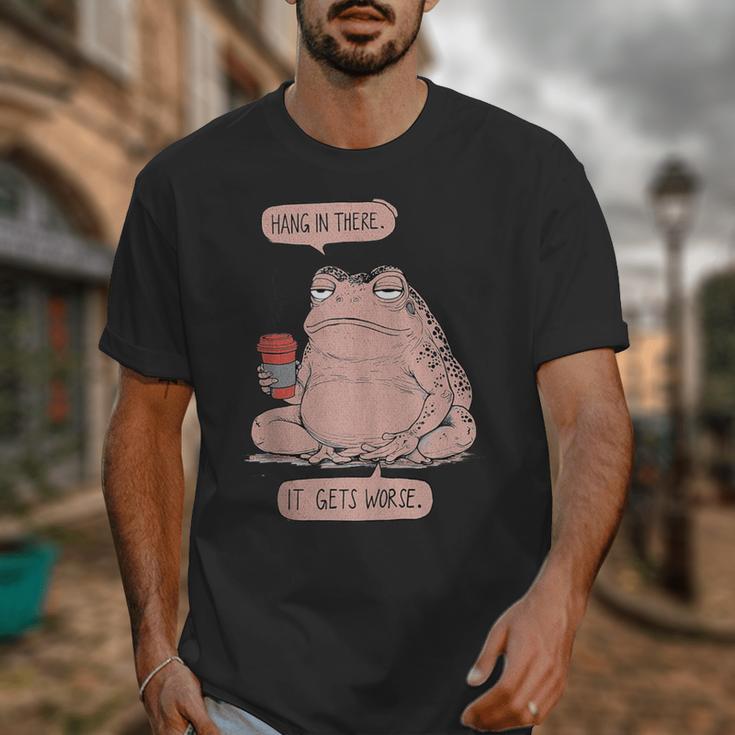 Hang In There It Gets Worse Introverts Anti Valentines Day Unisex T-Shirt Hang In There It Gets Worse Introverts Anti Valentines Day Unisex T-Shirt