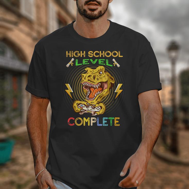 High School Level Complete Gamer Graduation Dinosaur 2021 Unisex T-Shirt