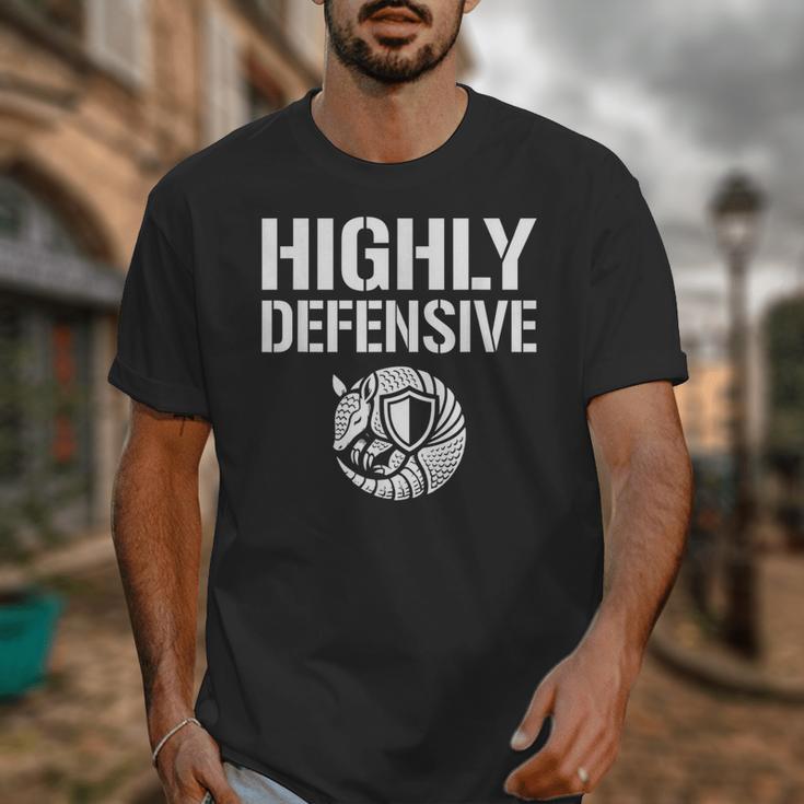 Highly Defensive Armadillo Shield Introvert Boundaries Unisex T-Shirt Highly Defensive Armadillo Shield Introvert Boundaries Unisex T-Shirt