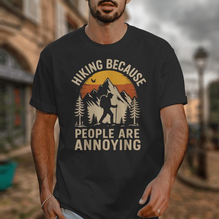 Hiking Because People Are Annoying Introvert Unisex T-Shirt