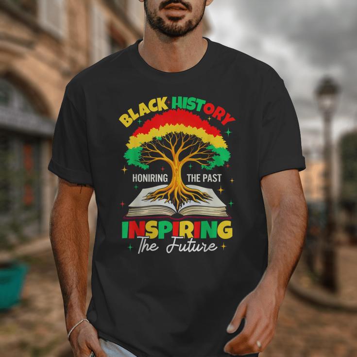 Honoring Past Inspiring Future History Month Book Tree Unisex T-Shirt Honoring Past Inspiring Future History Month Book Tree Unisex T-Shirt
