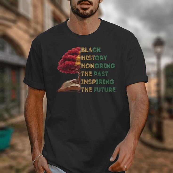 Honoring Past Inspiring Future History Month Tree Book Unisex T-Shirt