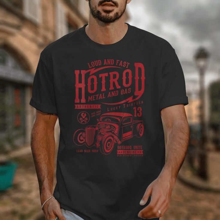 Hotrod Car Automotive Nostalgia Distressed Retro Unisex T-Shirt Hotrod Car Automotive Nostalgia Distressed Retro Unisex T-Shirt