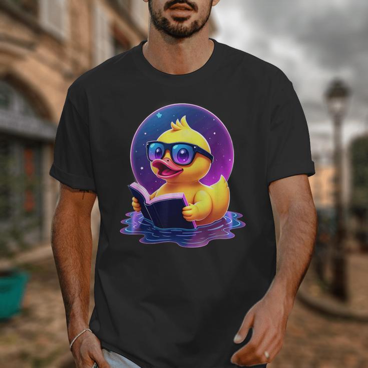 Humor Rubber Duck Reading Book Unisex T-Shirt