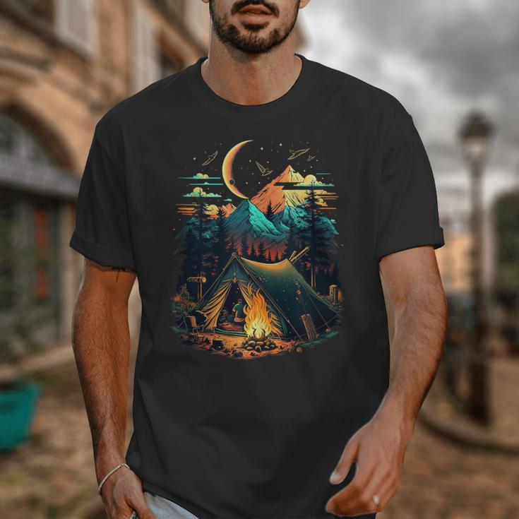Id Rather Be Camping Great Outdoors Love Glamping Introvert Unisex T-Shirt