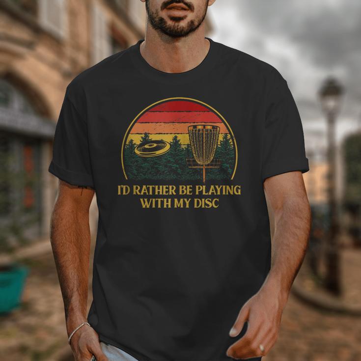 Id Rather Be Playing With My Disc Introvert Disc Golf Unisex T-Shirt Id Rather Be Playing With My Disc Introvert Disc Golf Unisex T-Shirt