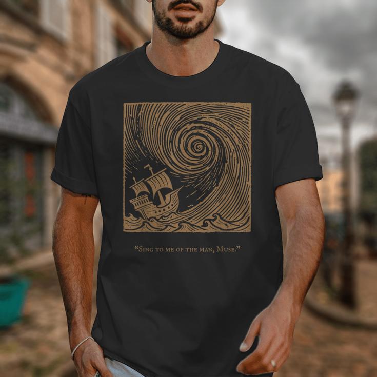 Iliad Odyssey Homer Ancient Greek History Book Odyssey Unisex T-Shirt