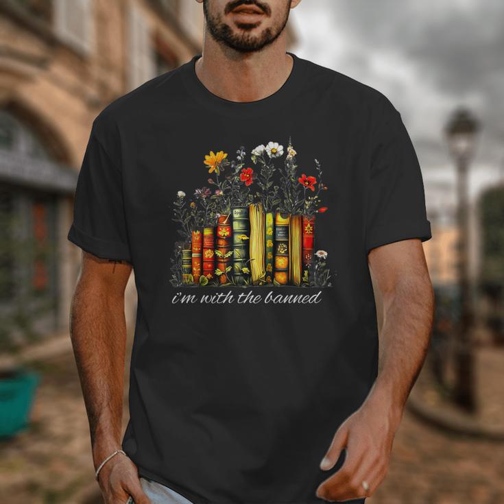 I'm With The Banned Banned Books Colorful Literary Fr Unisex T-Shirt I'm With The Banned Banned Books Colorful Literary Fr Unisex T-Shirt