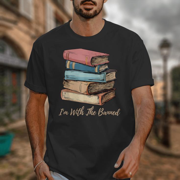 I'm With The Banned Read Banned Books Bookworm Men Women Unisex T-Shirt