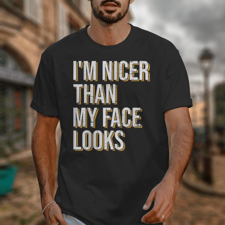 I'm Nicer Than My Face Looks Introverted Introverts Unisex T-Shirt
