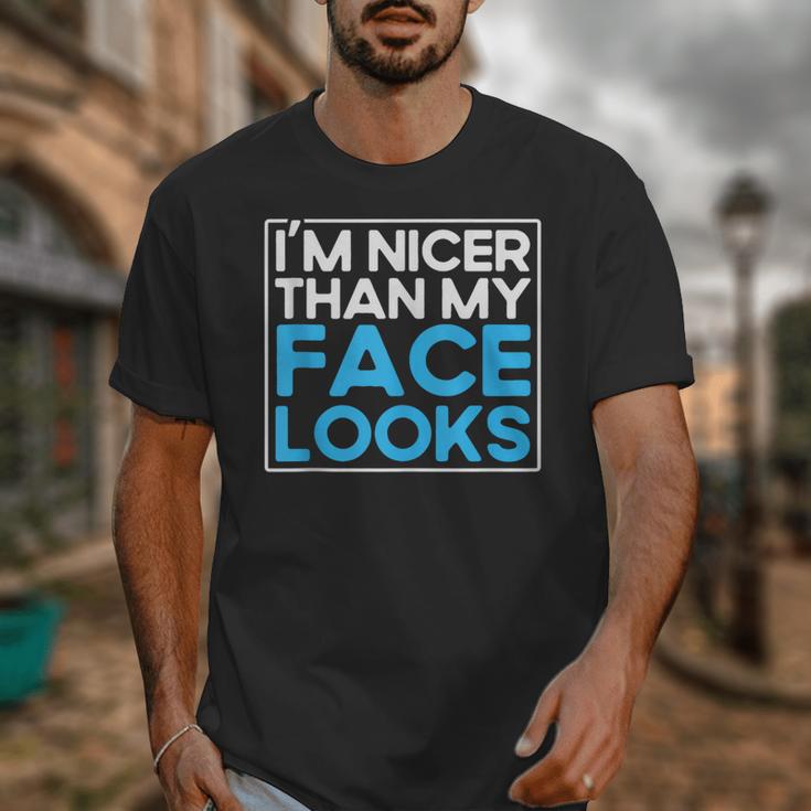 I'm Nicer Than My Face Looks Shy People Introverts Unisex T-Shirt I'm Nicer Than My Face Looks Shy People Introverts Unisex T-Shirt