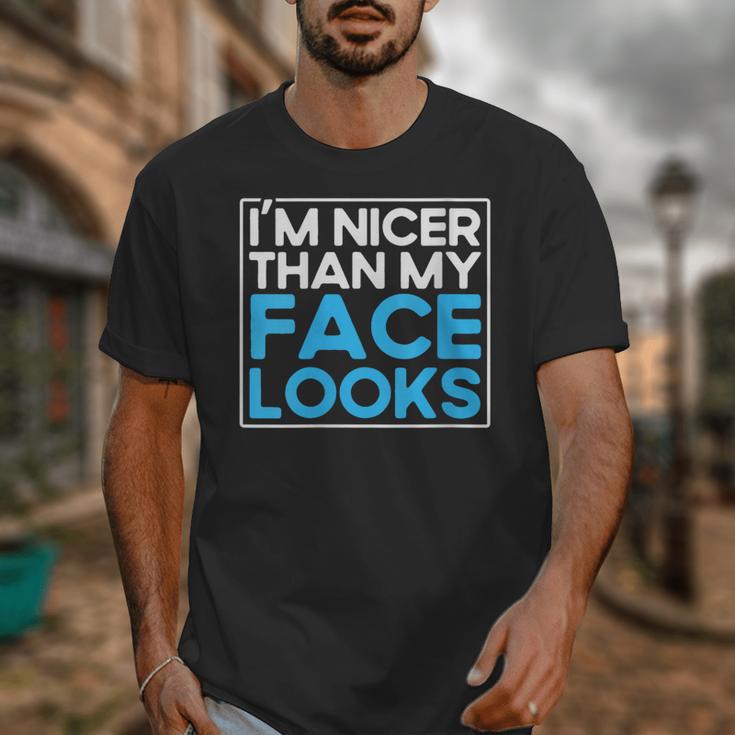 I'm Nicer Than My Face Looks Shy People Introverts Unisex T-Shirt I'm Nicer Than My Face Looks Shy People Introverts Unisex T-Shirt