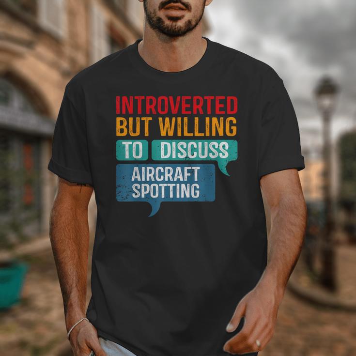 Introvert Aircraft Spotting Lovers Men & Women Unisex T-Shirt