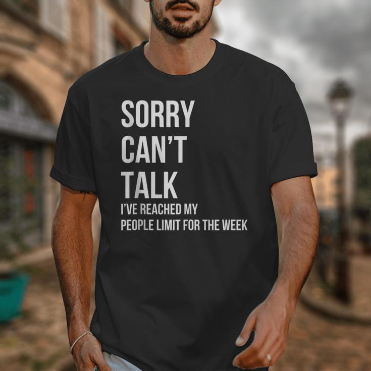 Introvert Can't Talk Reached People Limit For The Week Unisex T-Shirt