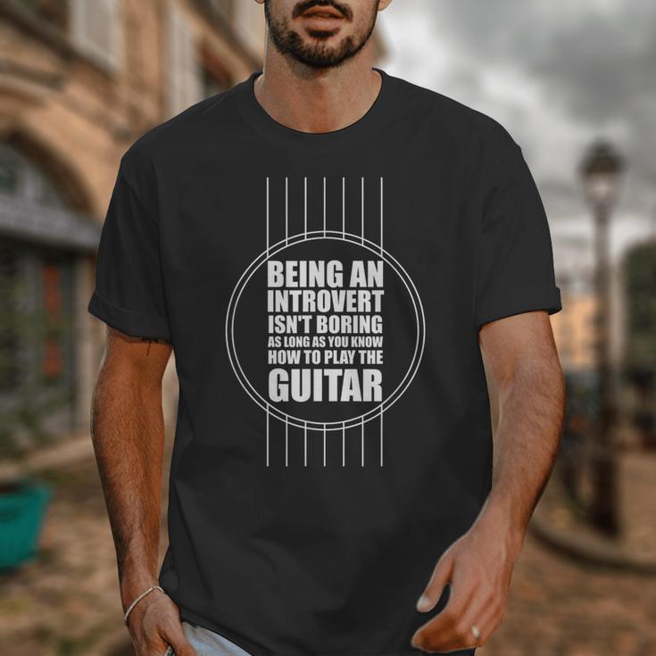 Introvert Guitarist Play Guitar Instrument Music Acoustic Unisex T-Shirt Introvert Guitarist Play Guitar Instrument Music Acoustic Unisex T-Shirt