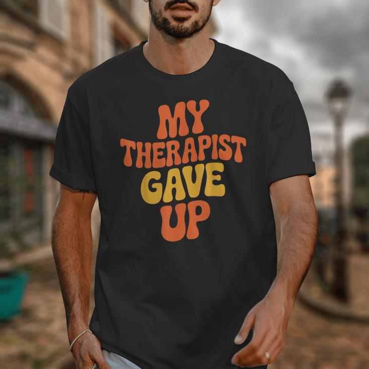 Introvert Humor My Therapist Gave Up Sarcastic Unisex T-Shirt Introvert Humor My Therapist Gave Up Sarcastic Unisex T-Shirt