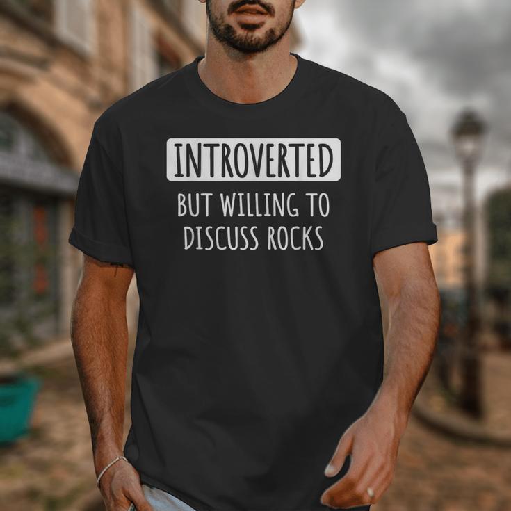 Introvert Introverted But Willing To Discuss Rocks Unisex T-Shirt Introvert Introverted But Willing To Discuss Rocks Unisex T-Shirt