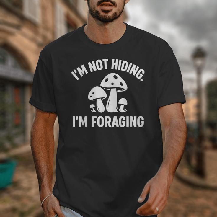 Introvert Mushroom Forager Humor Unisex T-Shirt Introvert Mushroom Forager Humor Unisex T-Shirt