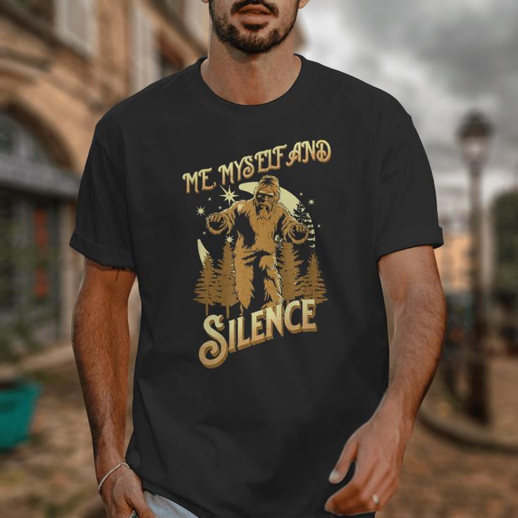 Introvert Relaxation Me Myself And Silence Vacation Bigfoot Unisex T-Shirt Introvert Relaxation Me Myself And Silence Vacation Bigfoot Unisex T-Shirt