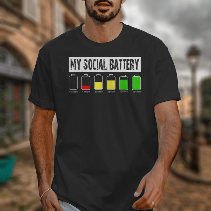Introvert My Social Battery Low Level Graphic Unisex T-Shirt Introvert My Social Battery Low Level Graphic Unisex T-Shirt