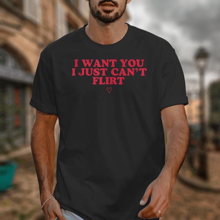 Introvert Valentines Day I Want You I Just Can't Flirt Unisex T-Shirt
