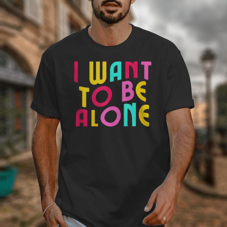 Introvert I Want To Be Alone Retro Wavy Unisex T-Shirt Introvert I Want To Be Alone Retro Wavy Unisex T-Shirt