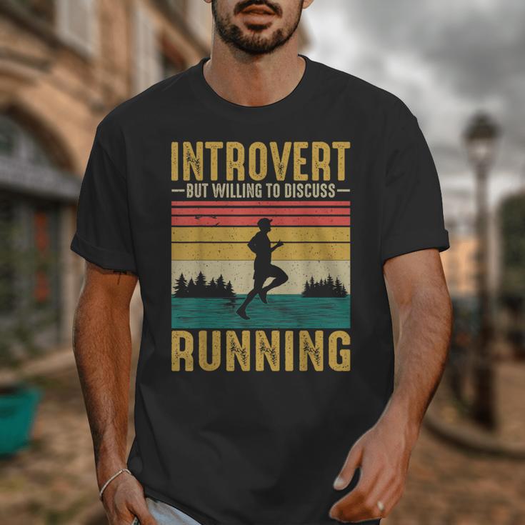 Introvert But Willing To Discuss Running Unisex T-Shirt Introvert But Willing To Discuss Running Unisex T-Shirt