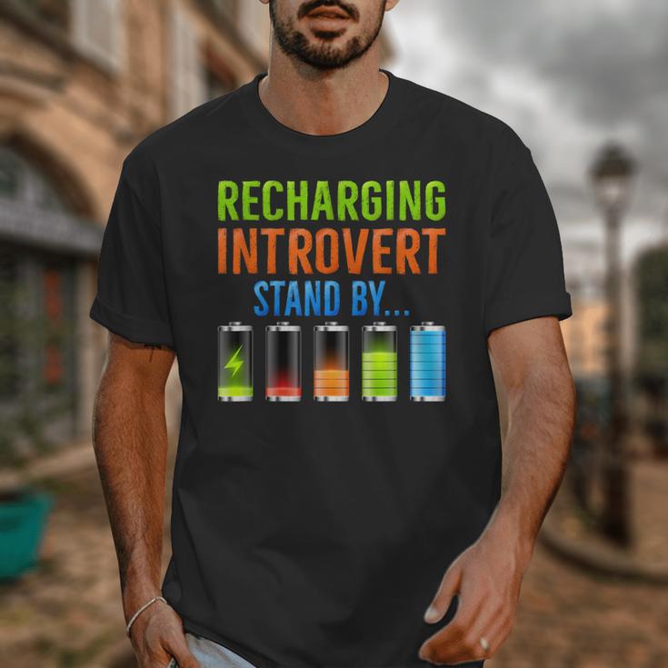 Introverted Recharging Introvert Saying Sarcasm Unisex T-Shirt Introverted Recharging Introvert Saying Sarcasm Unisex T-Shirt