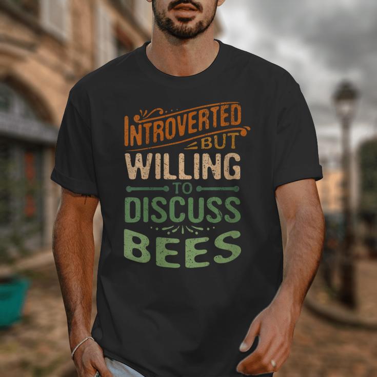 Introverted But Willing To Discuss Bees Animal Meme Unisex T-Shirt Introverted But Willing To Discuss Bees Animal Meme Unisex T-Shirt