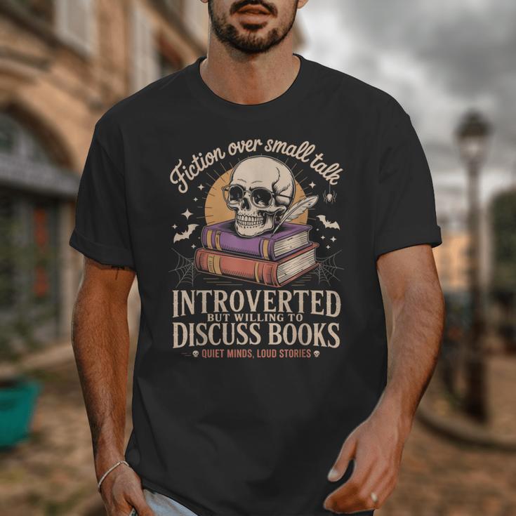 Introverted But Willing To Discuss Books Cozy Aesthetic Unisex T-Shirt