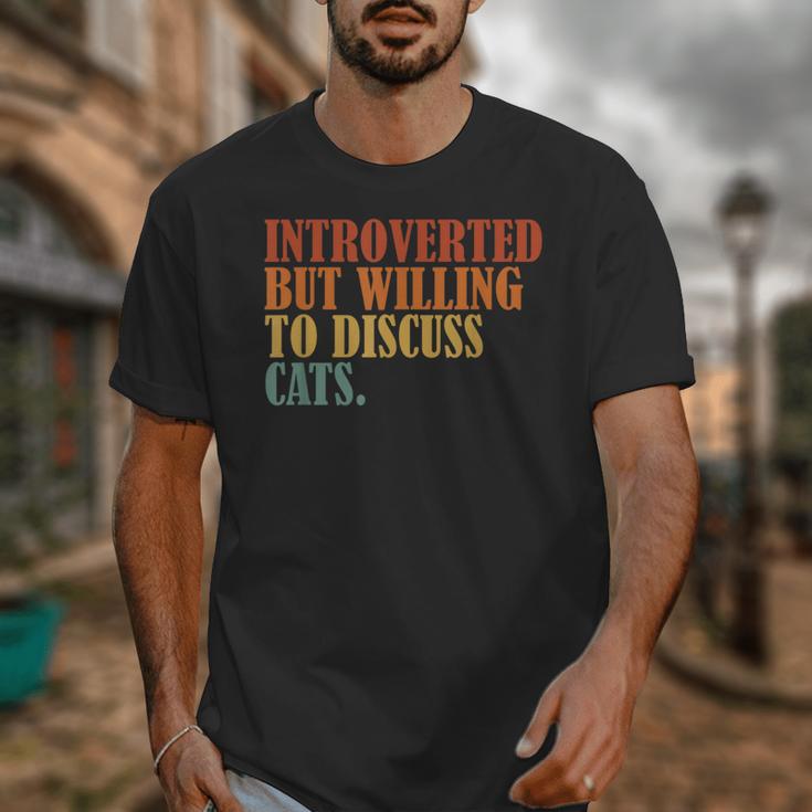 Introverted But Willing To Discuss Cats Introvert Unisex T-Shirt Introverted But Willing To Discuss Cats Introvert Unisex T-Shirt