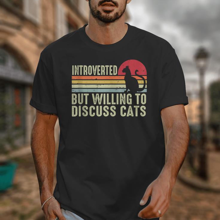Introverted But Willing To Discuss Cats Kitten Pet Lover Unisex T-Shirt Introverted But Willing To Discuss Cats Kitten Pet Lover Unisex T-Shirt