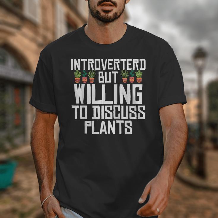 Introverted But Willing To Discuss Plants Gardening Unisex T-Shirt Introverted But Willing To Discuss Plants Gardening Unisex T-Shirt