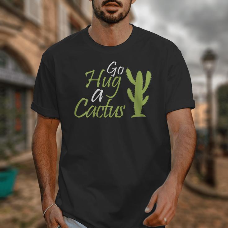 Introverts Sassy Saying Sassy Quote No Hugs Go Hug Cactus Unisex T-Shirt Introverts Sassy Saying Sassy Quote No Hugs Go Hug Cactus Unisex T-Shirt
