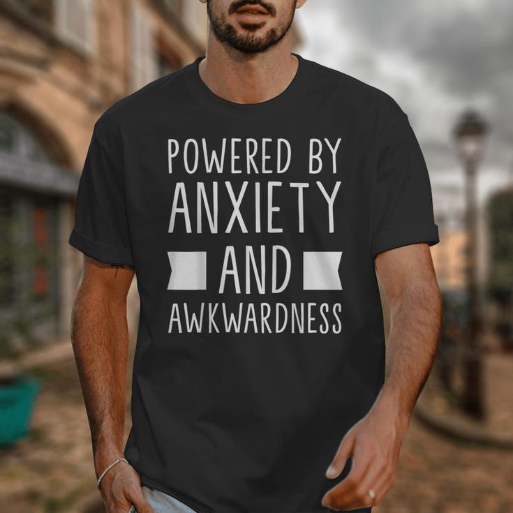 Introverts Social Anxiety Powered By Anxiety And Awkwardness Unisex T-Shirt