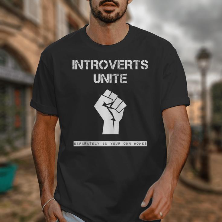 Introverts Unite Separately In Your Own Homes Sarcasm Unisex T-Shirt Introverts Unite Separately In Your Own Homes Sarcasm Unisex T-Shirt
