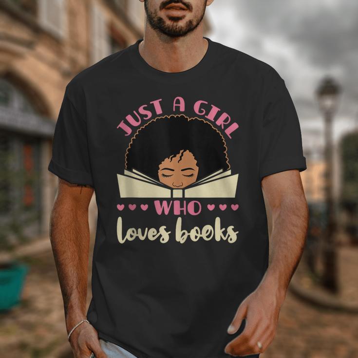 Just a Girl Who Loves Books African American Book Nerd Lover Unisex T-Shirt