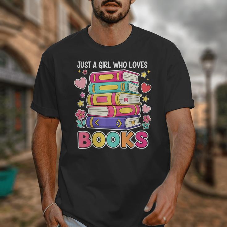 Just A Girl Who Loves Books Reading Library Unisex T-Shirt