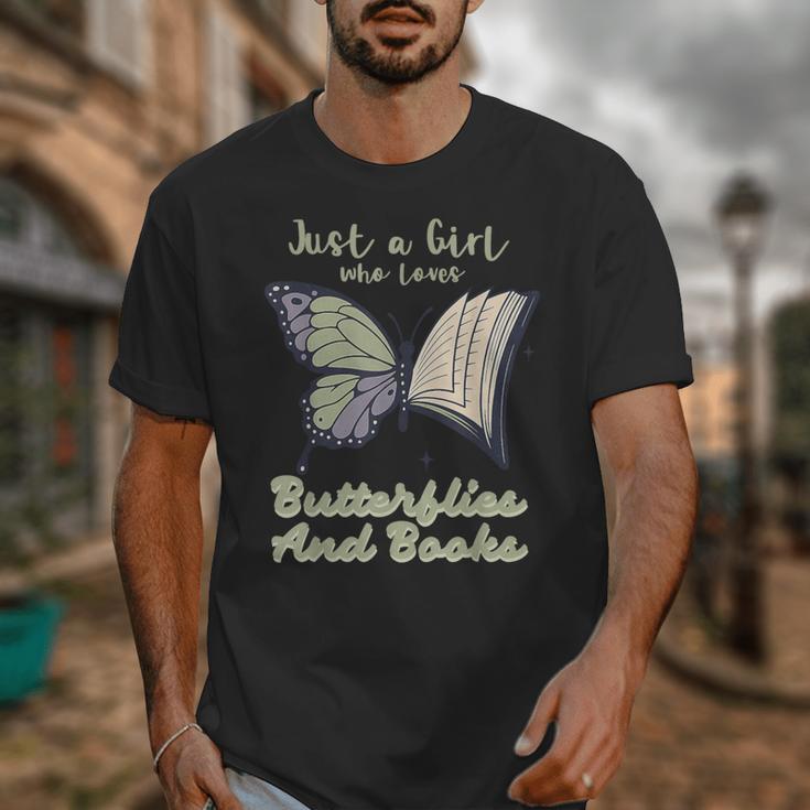 Just a Girl Who Loves Butterflies And Books Butterfly Unisex T-Shirt Just a Girl Who Loves Butterflies And Books Butterfly Unisex T-Shirt