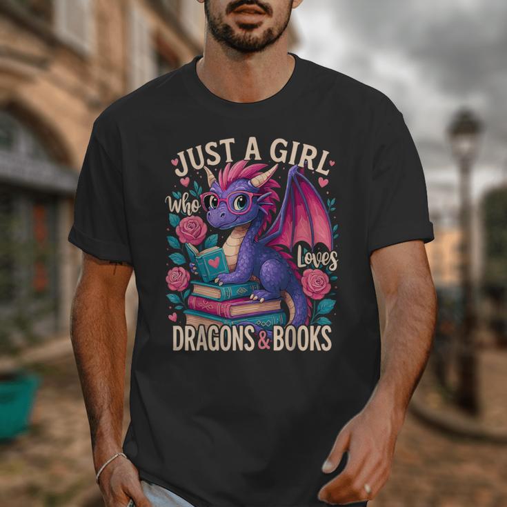 Just a Girl Who Loves Dragons And Books Dragon Unisex T-Shirt