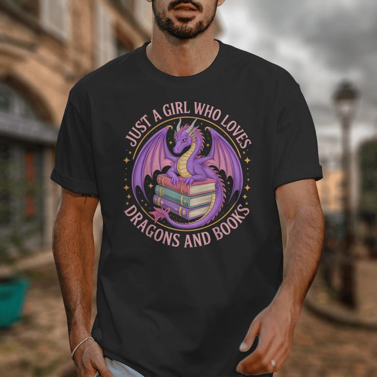 Just A Girl Who Loves Dragons And Books Fantasy Dragon Unisex T-Shirt